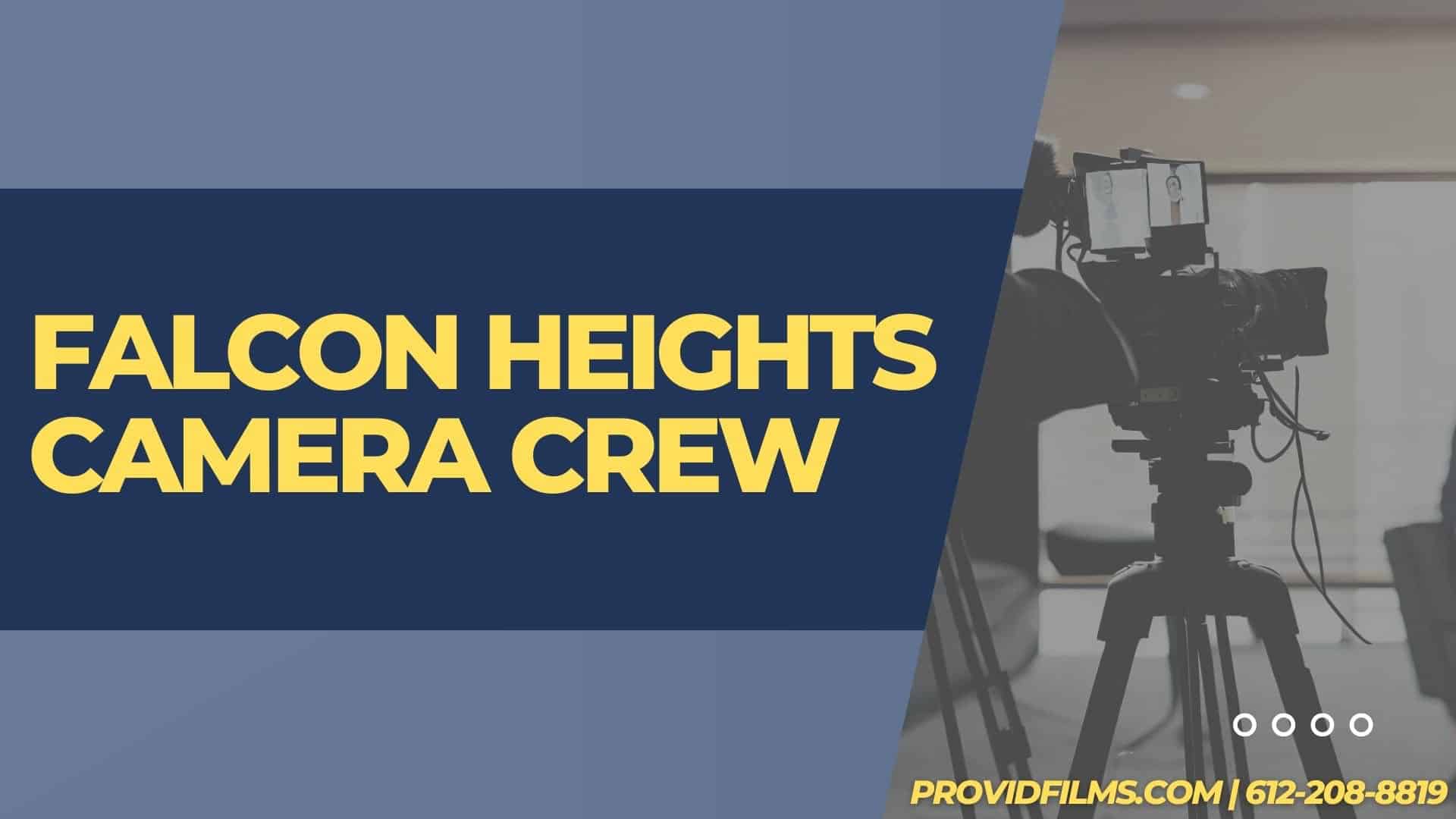 Graphic of a video camera with the text saying "Falcon Heights Camera Crew"<br />
