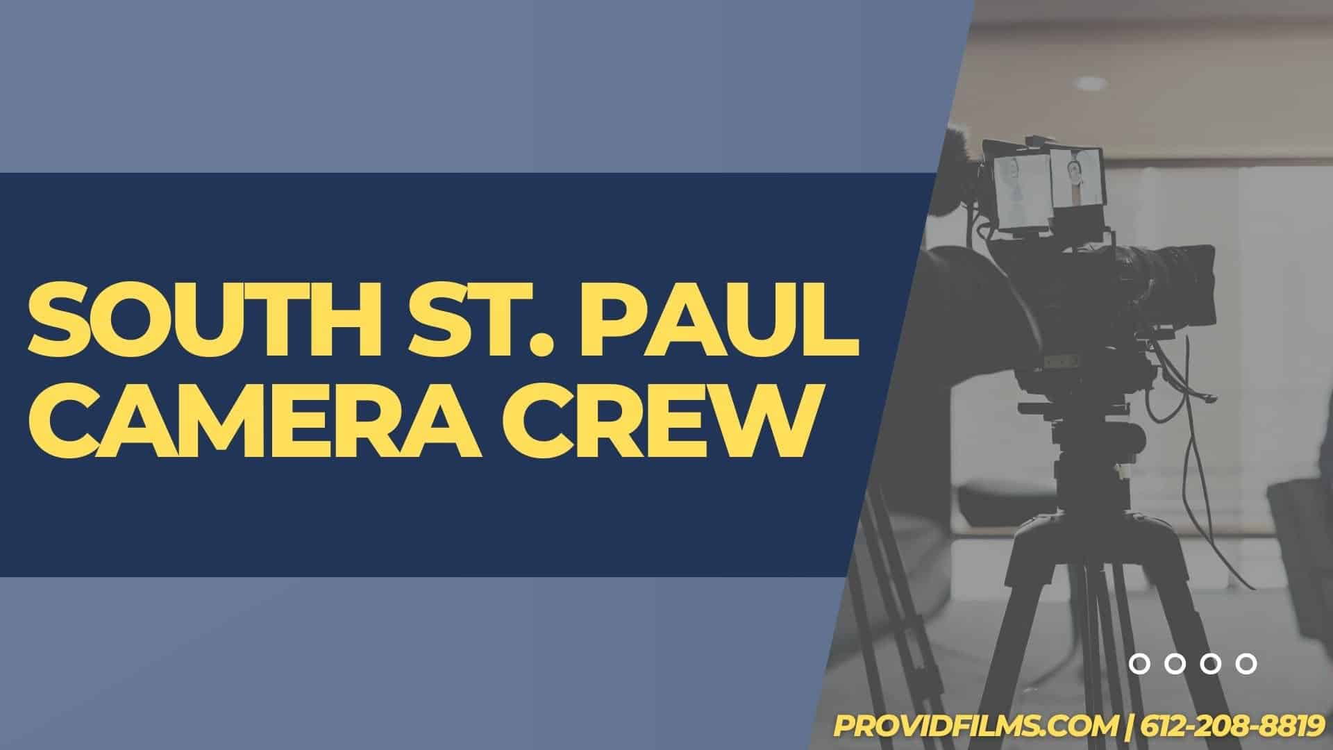 Graphic of a video camera with the text saying "South St. Paul Camera Crew"